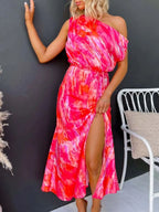 Shoulder Dress with Slit - The Nicole - Tayan Dress Co.