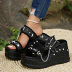 Open Toe Platform Sandals - The Nicole - Tayan Dress Co.