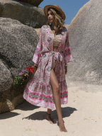 Printed Open Front Cover Up - TNT Dress Co.