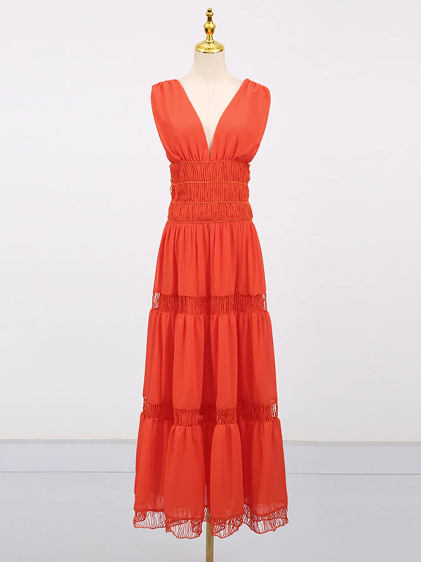 V - Neck Sleeveless Maxi Dress - The Nicole - Tayan Dress Co.