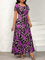 Short Sleeve Maxi Dress - The Nicole - Tayan Dress Co.