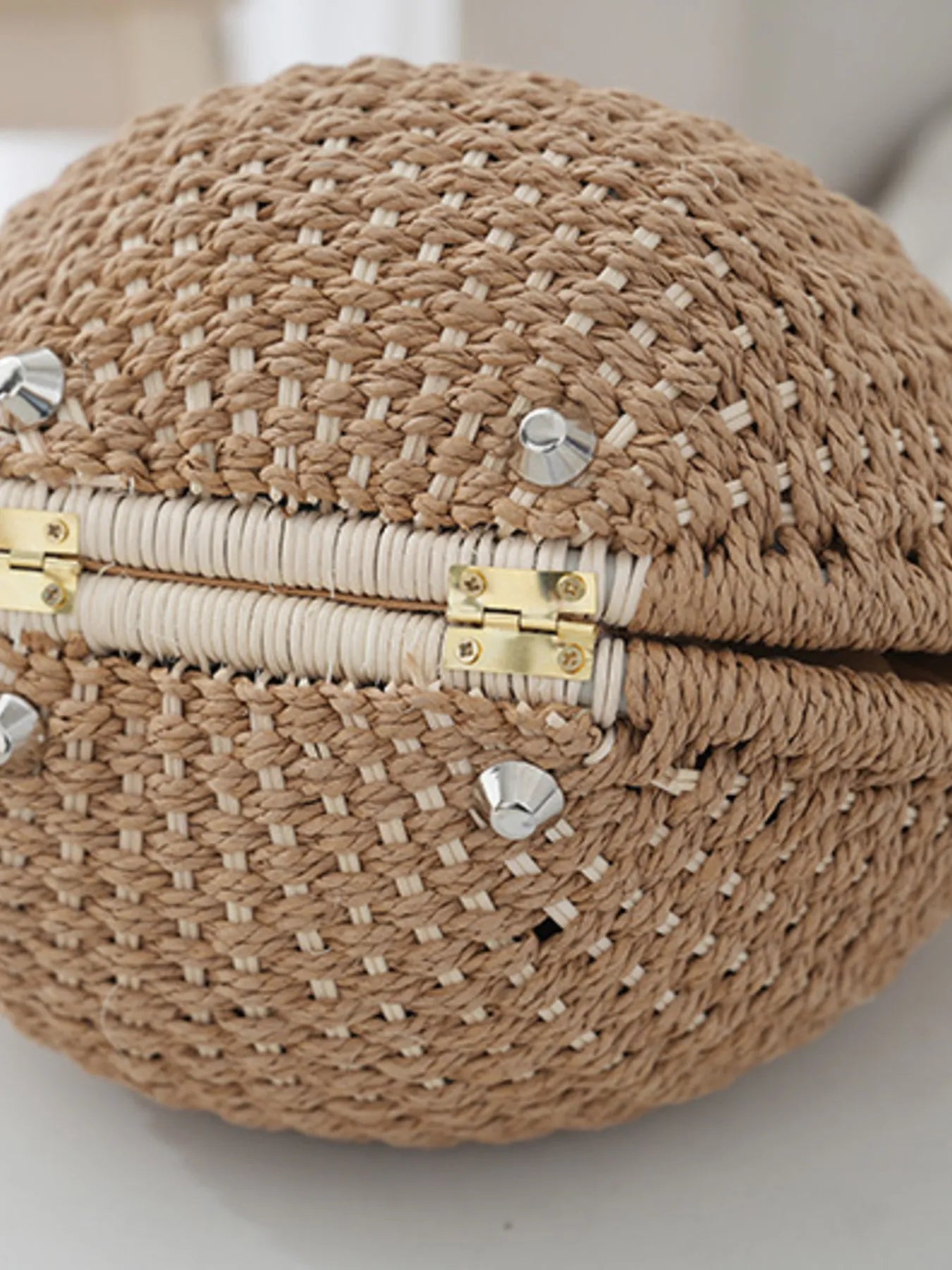 Braided Round Handbag - The Nicole - Tayan Dress Co.
