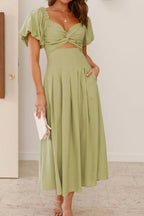 Sweetheart Neck Puff Sleeve Dress - TNT Dress Co.