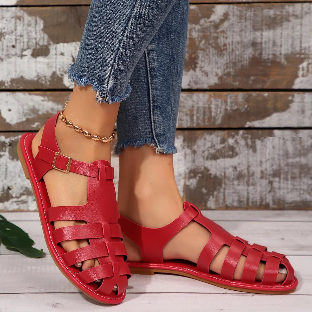 Round Toe Flats Sandals - The Nicole - Tayan Dress Co.