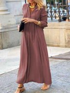 Solid Color Shirt Dress