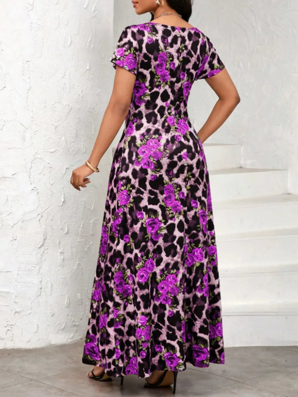Short Sleeve Maxi Dress - The Nicole - Tayan Dress Co.