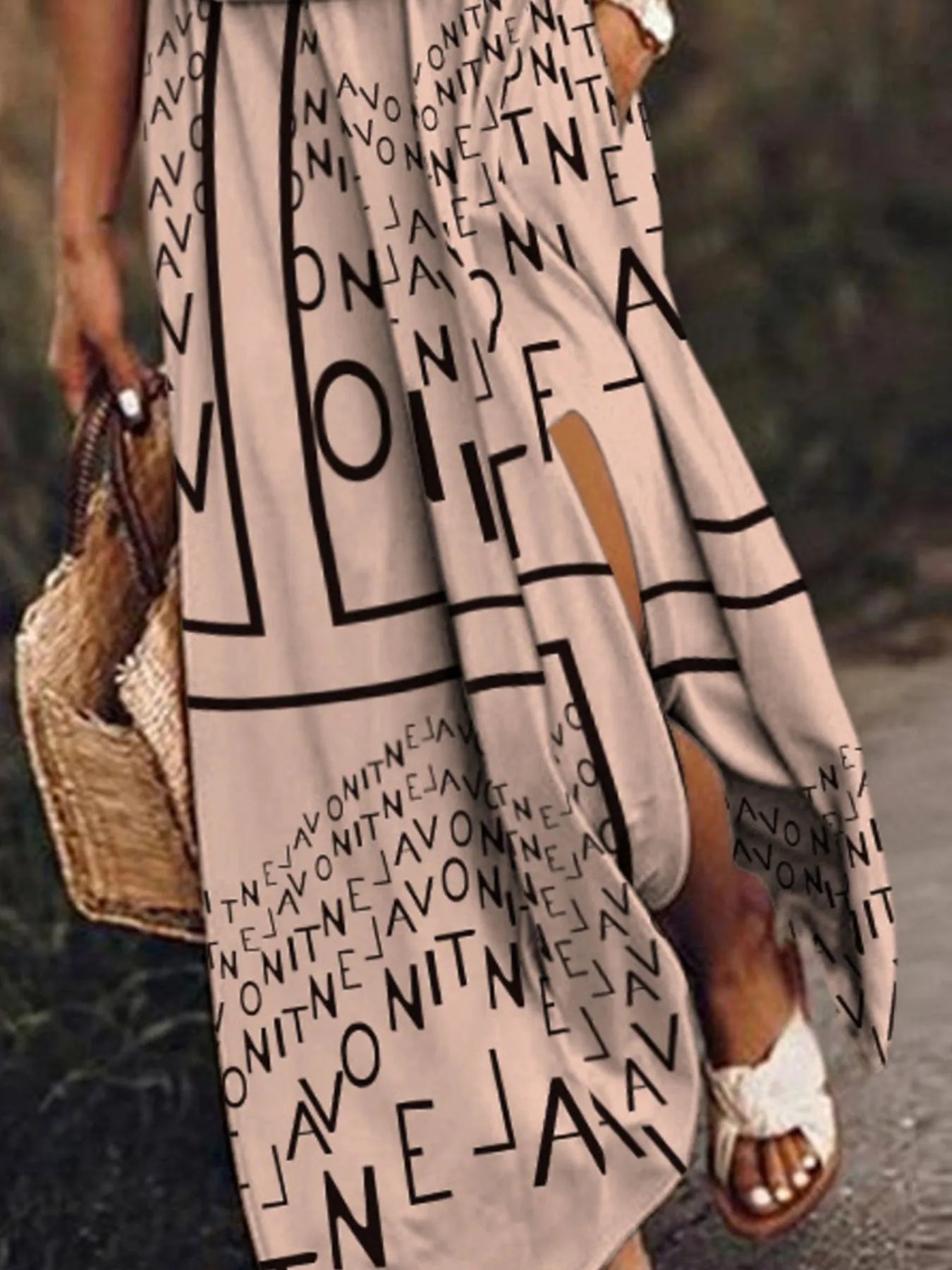 Maxi Dress with Side Slit - The Nicole - Tayan Dress Co.