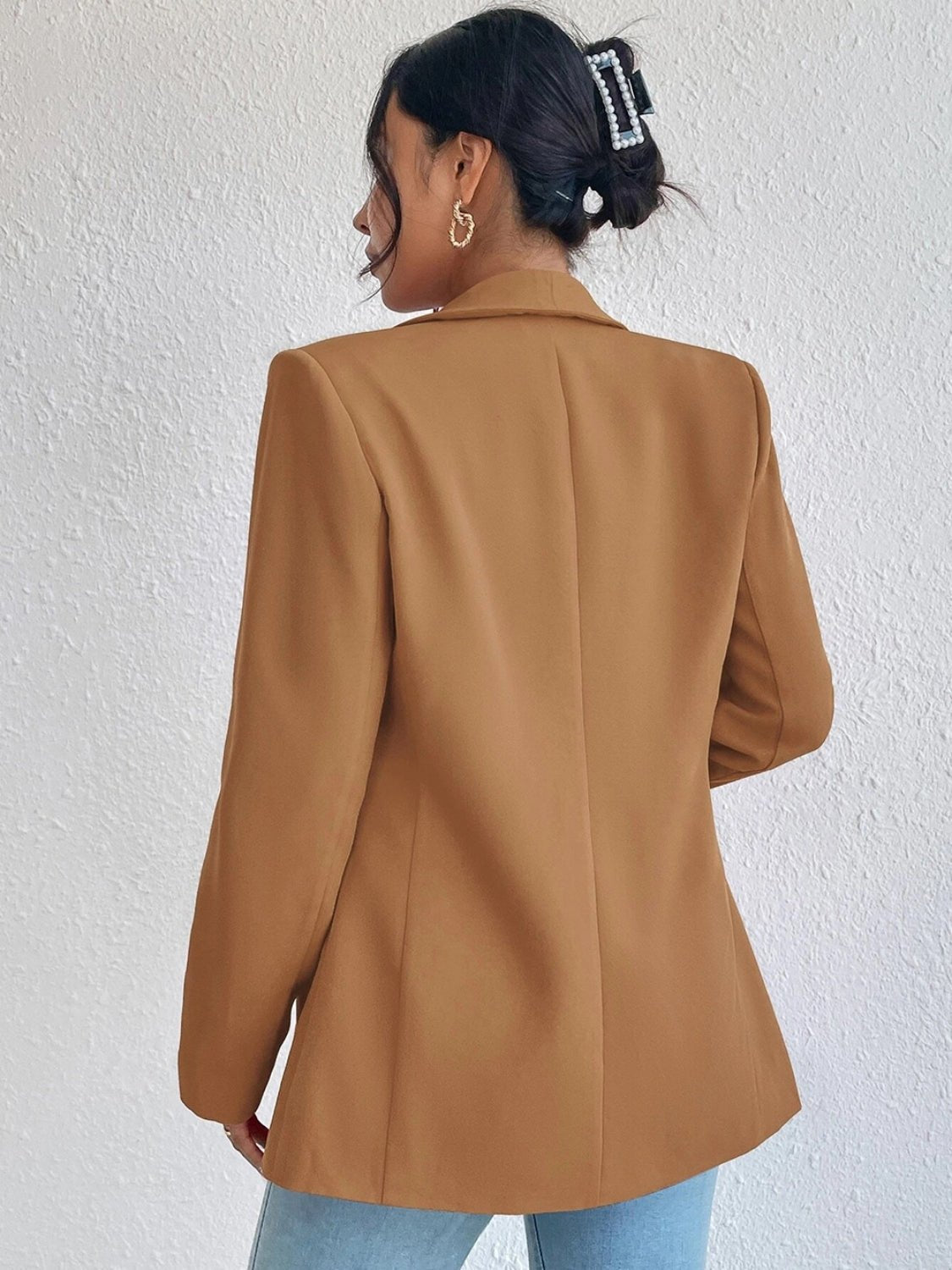 Shawl Collar Long Sleeve Blazer - TNT Dress Co.