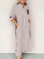 Leopard Button Up Shirt Dress