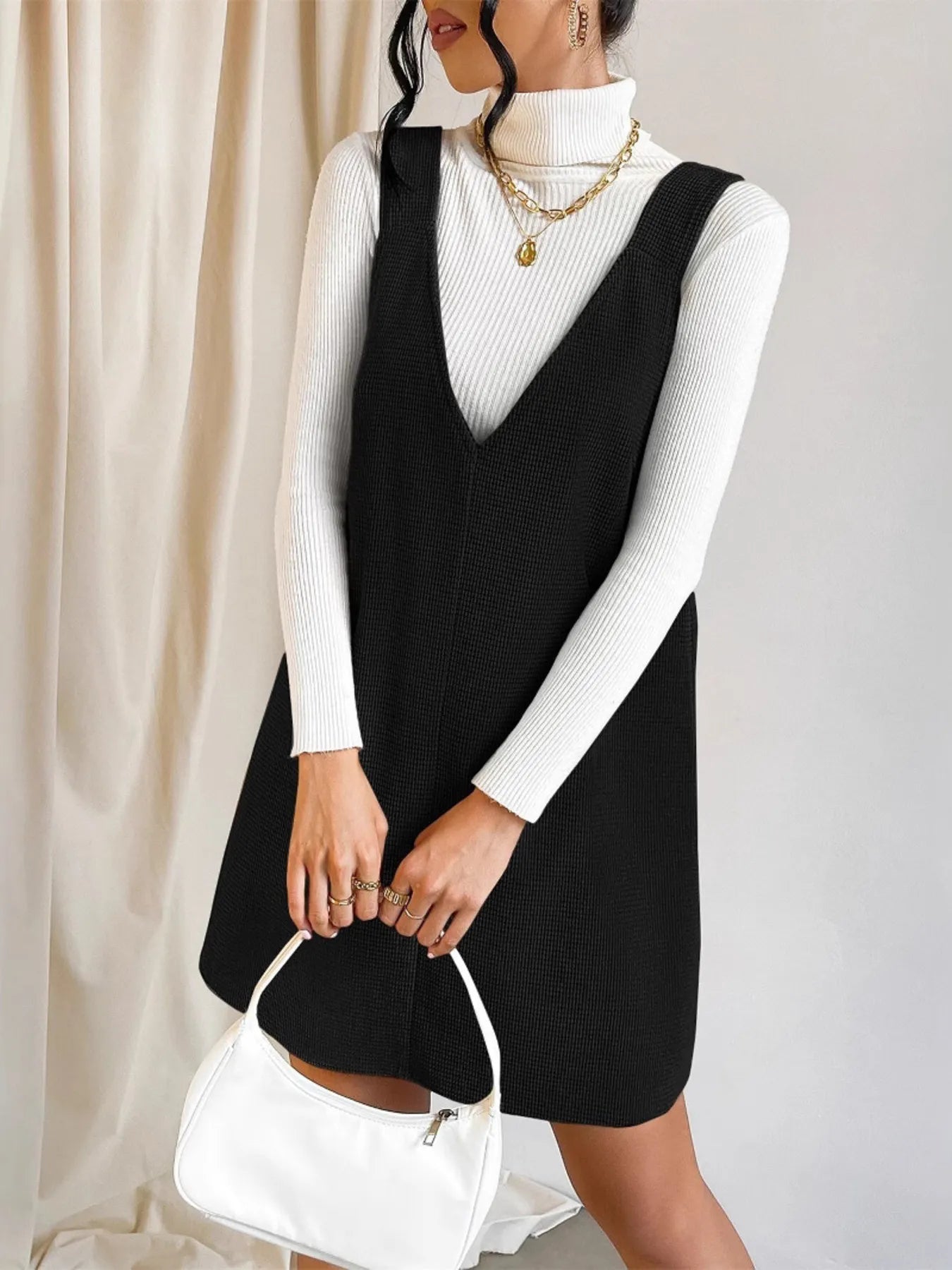 V - Neck Sleeveless Knit Dress - The Nicole - Tayan Dress Co.