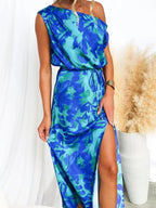 Shoulder Dress with Slit - The Nicole - Tayan Dress Co.