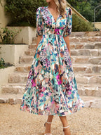 Printed Midi Dress - The Nicole - Tayan Dress Co.