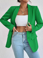 Shawl Collar Long Sleeve Blazer - TNT Dress Co.