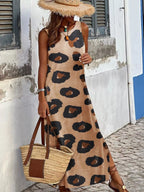Leopard Sleeveless Maxi Dress - The Nicole - Tayan Dress Co.