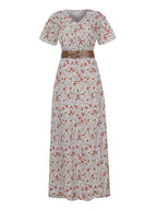 V - Neck Short Sleeve Maxi Dress - The Nicole - Tayan Dress Co.