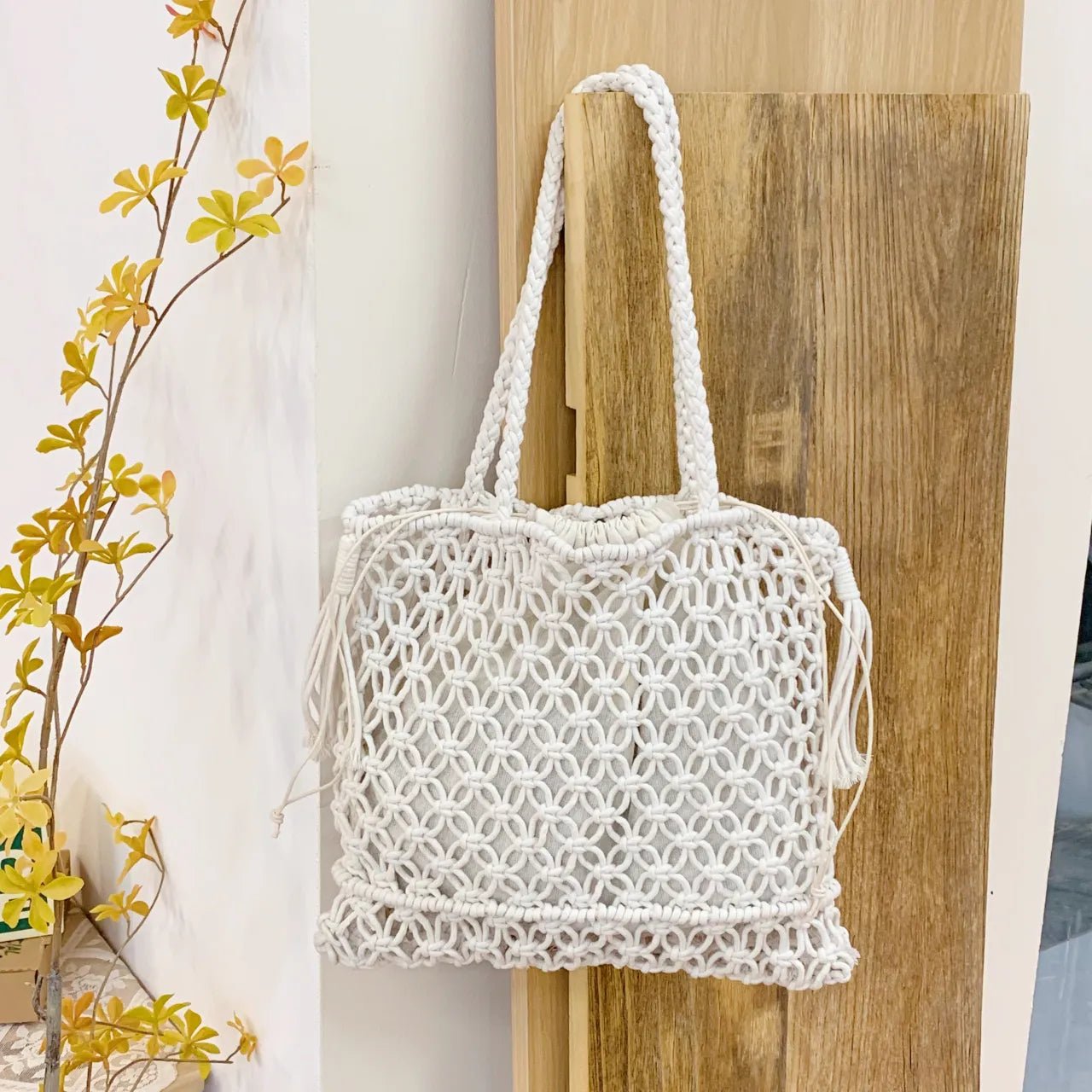 Tassel Woven Handbag - The Nicole - Tayan Dress Co.