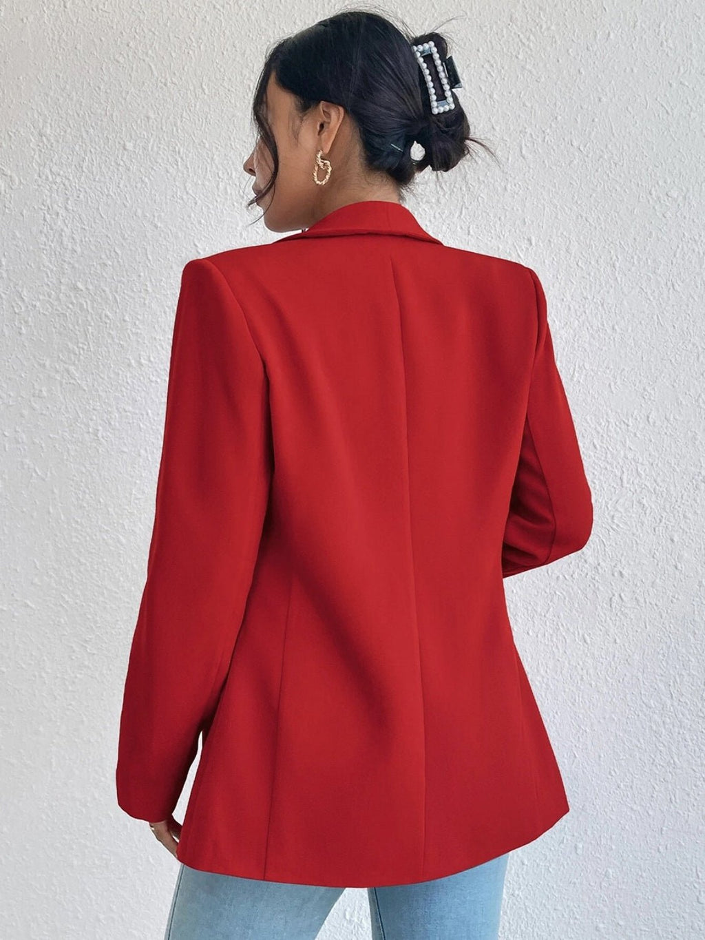 Shawl Collar Long Sleeve Blazer - TNT Dress Co.
