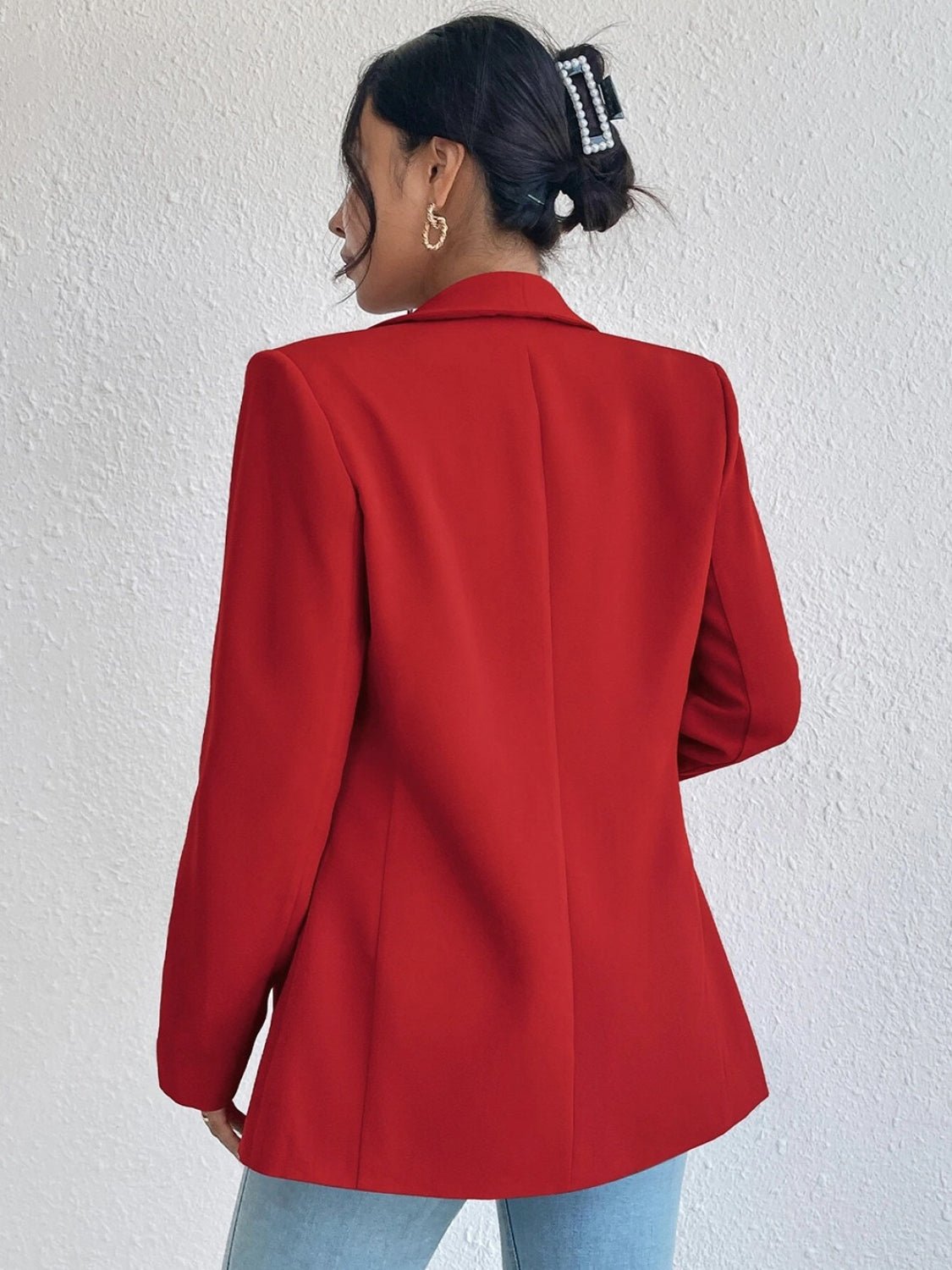 Shawl Collar Long Sleeve Blazer - TNT Dress Co.