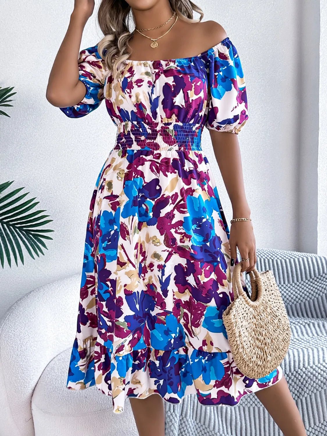 Short Sleeve Midi Dress - The Nicole - Tayan Dress Co.