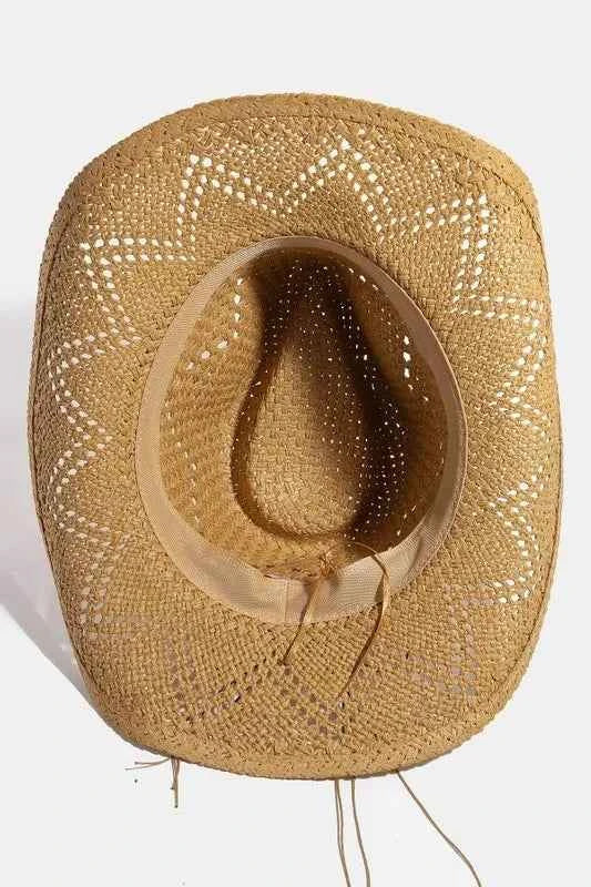 Western Fedora Straw Hat