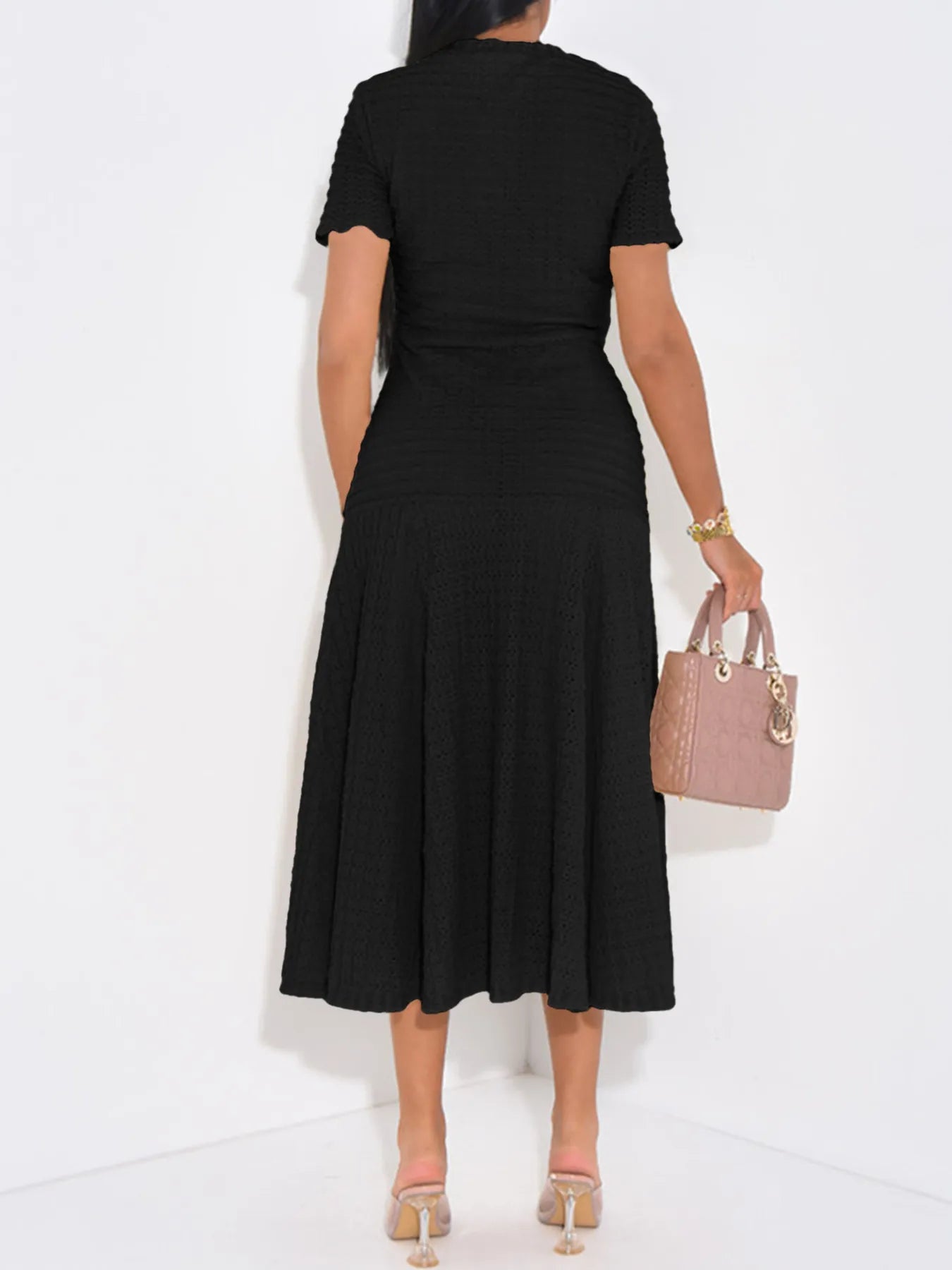 Knit Short Sleeve Dress - The Nicole - Tayan Dress Co.