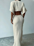 Tie Front Maxi Dress - The Nicole - Tayan Dress Co.