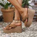 Platform Wedge Sandals - The Nicole - Tayan Dress Co.