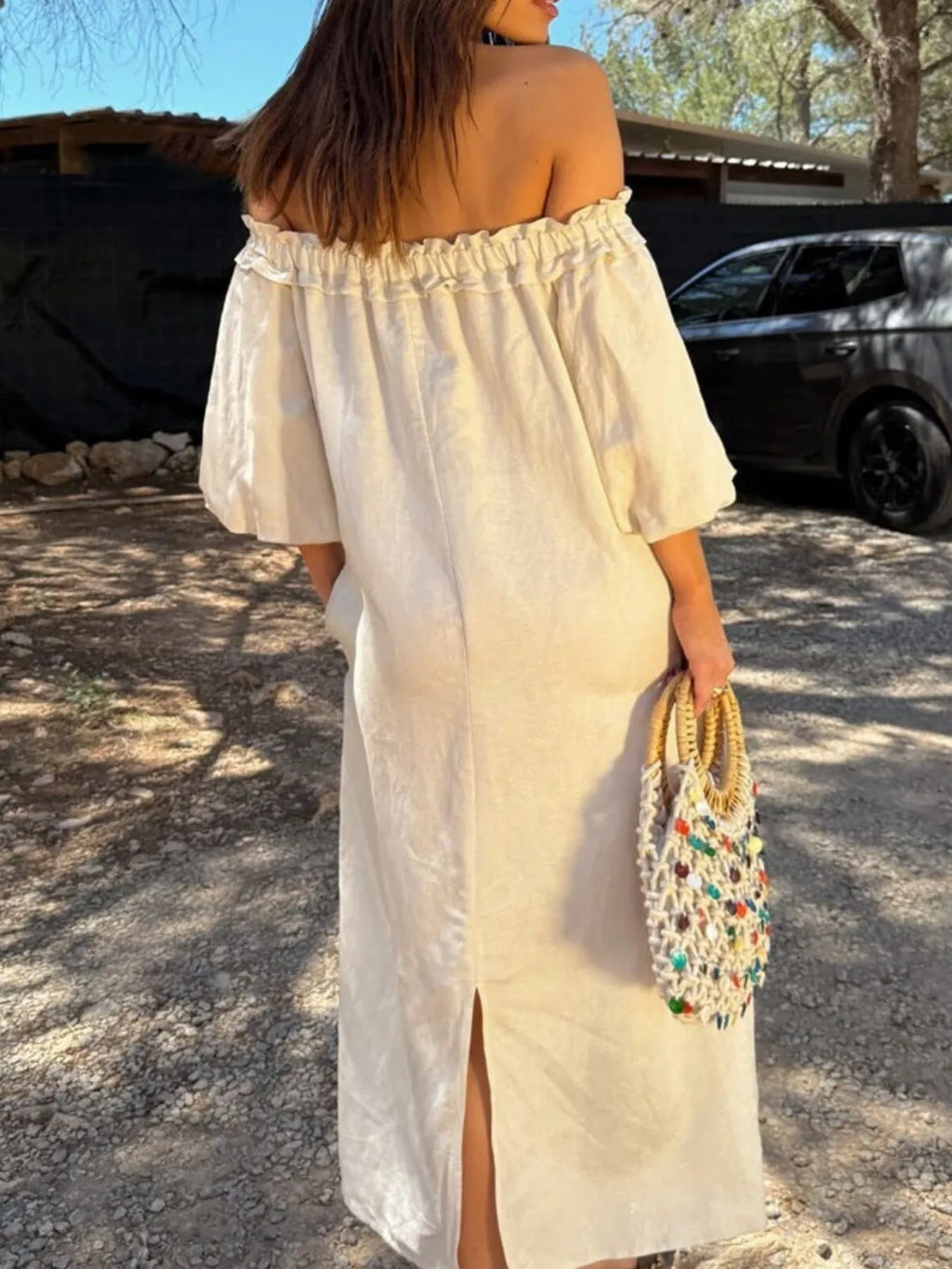 Printed Off - Shoulder Dress - The Nicole - Tayan Dress Co.