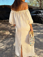 Printed Off - Shoulder Dress - The Nicole - Tayan Dress Co.