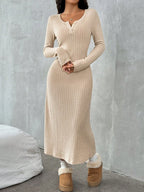 Long Sleeve Knit Dress - The Nicole - Tayan Dress Co.