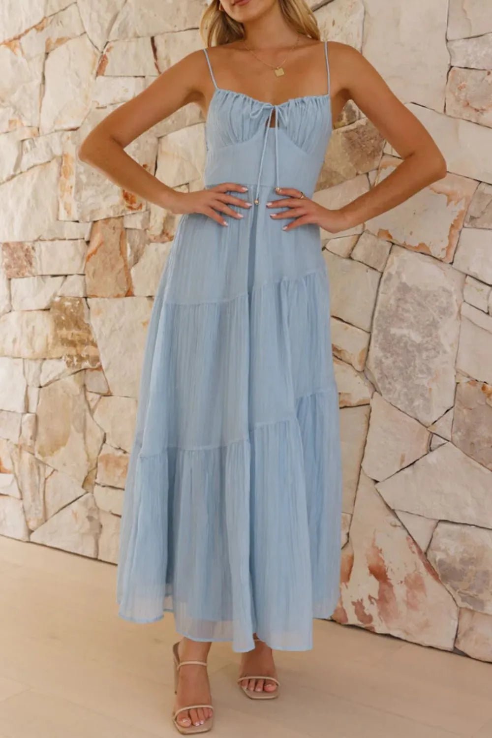 Smocked Back Midi Cami Dress - TNT Dress Co.