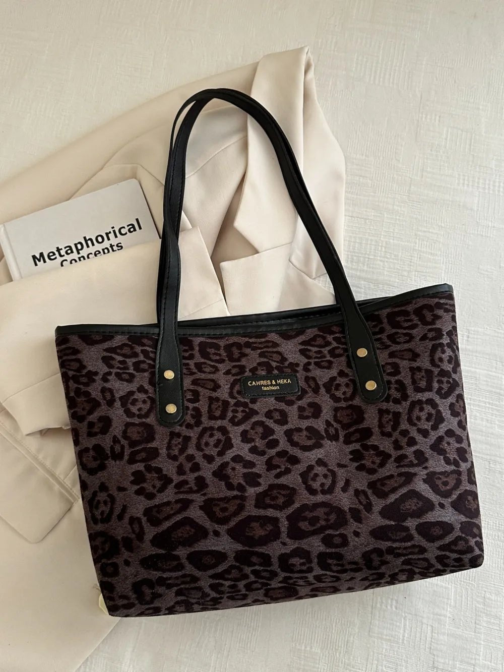 Leopard Tote Bag - The Nicole - Tayan Dress Co.