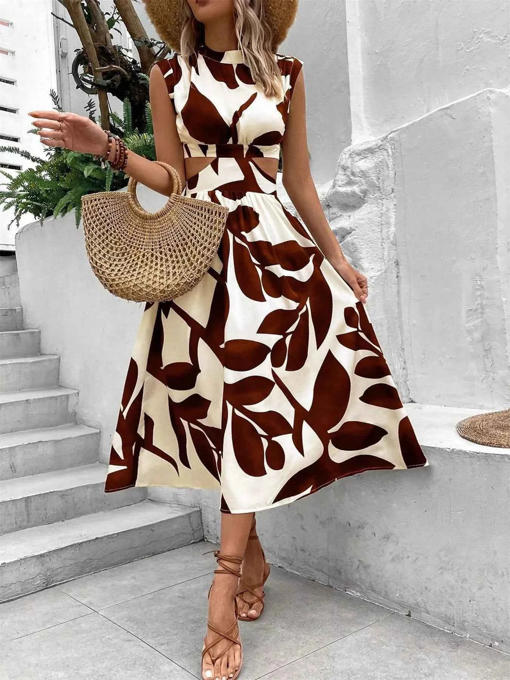Printed Sleeveless Dress