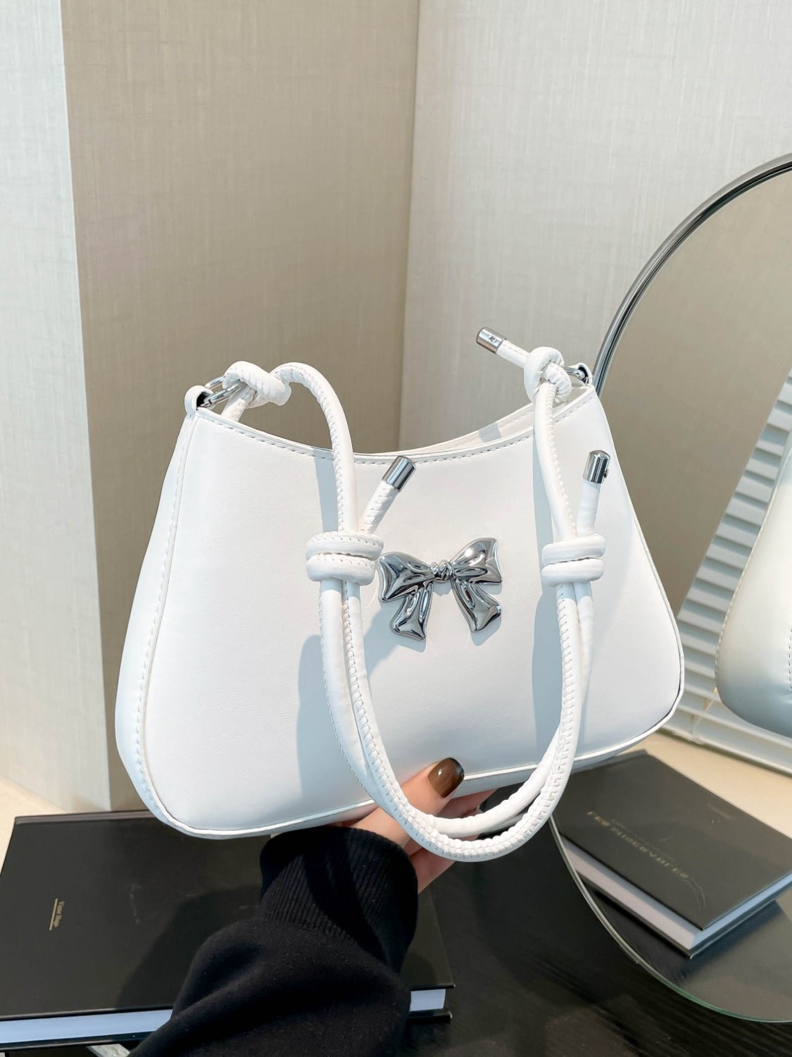 Bow - Detail PU Leather Knotted Strap Handbag - TNT Dress Co.