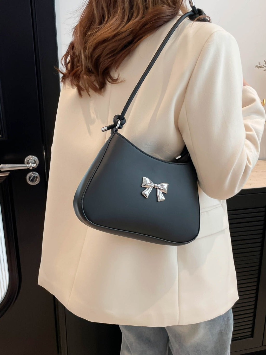 Bow - Detail PU Leather Knotted Strap Handbag - TNT Dress Co.