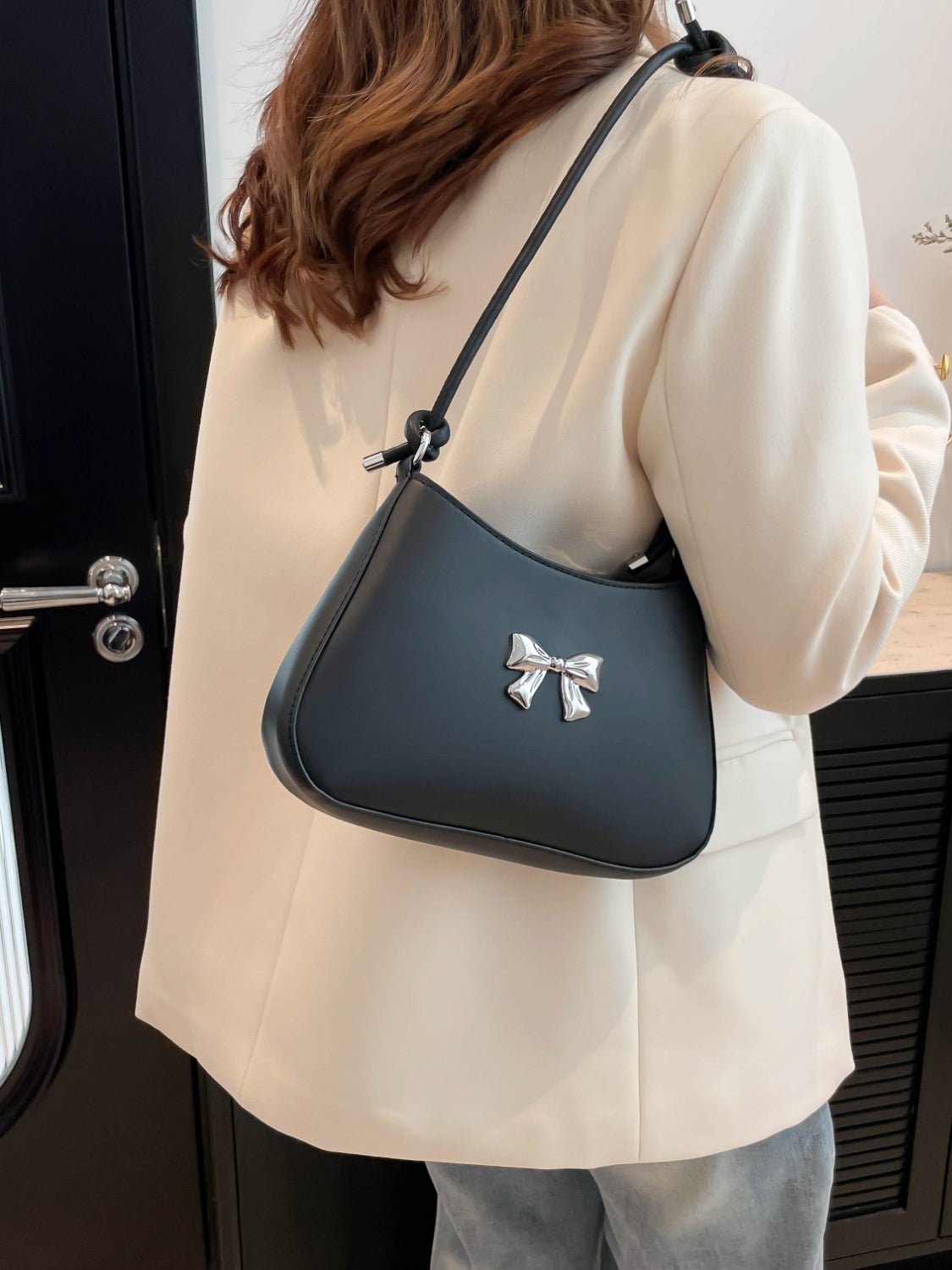 Bow - Detail PU Leather Knotted Strap Handbag - TNT Dress Co.