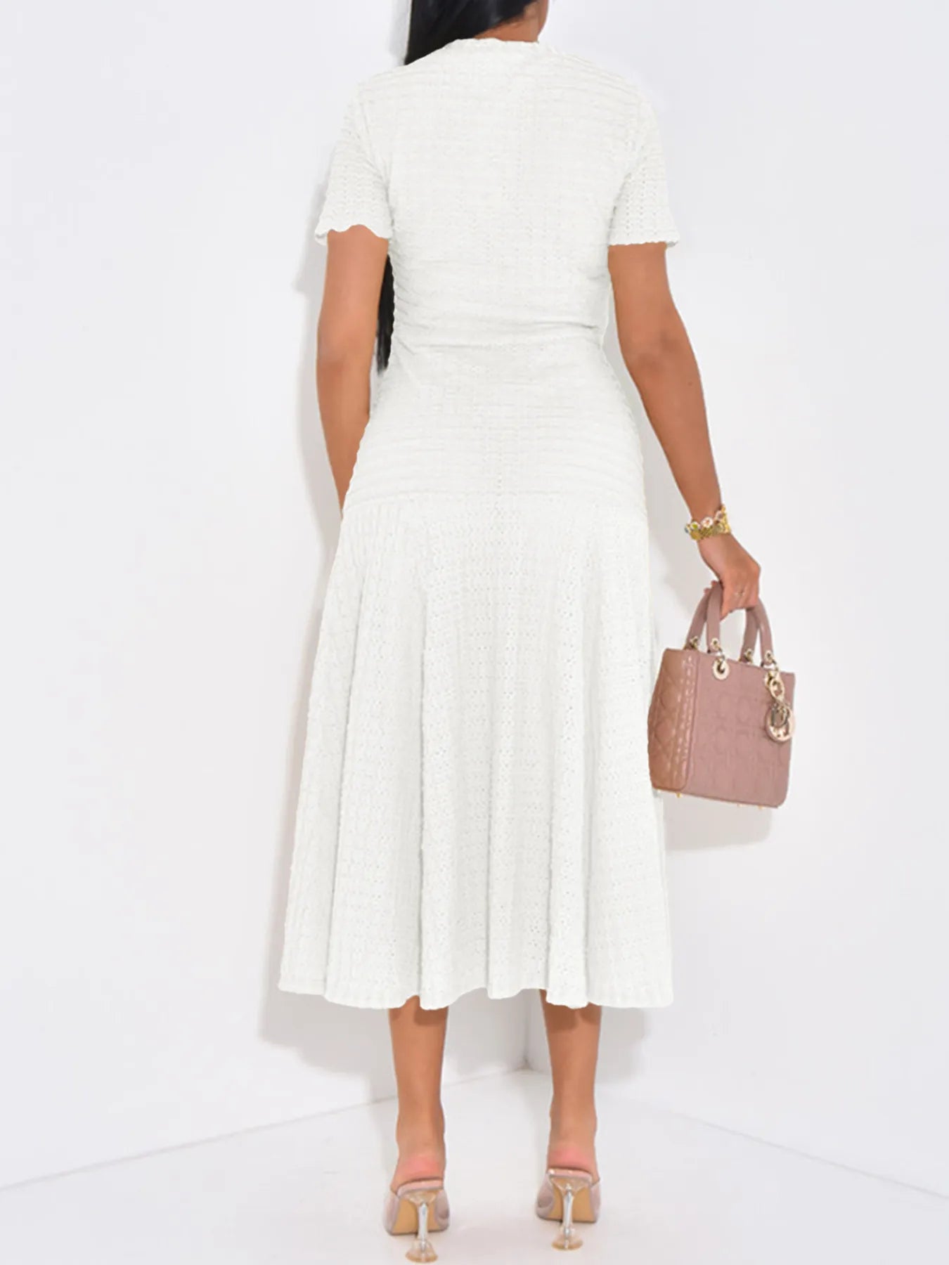 Knit Short Sleeve Dress - The Nicole - Tayan Dress Co.