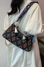 Adjustable Strap Shoulder Bag with Tassel Detail - TNT Dress Co.