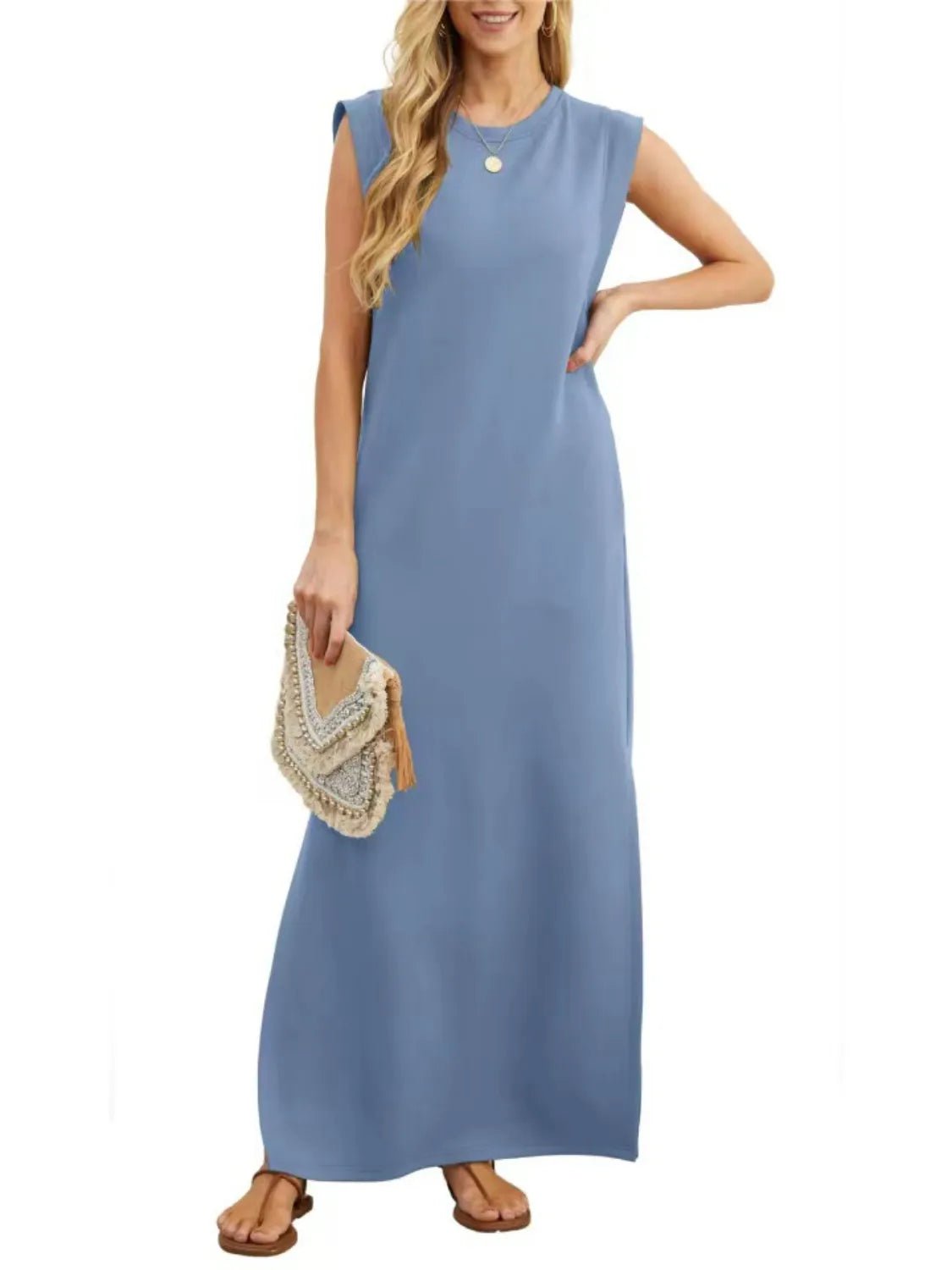 Sleeveless Maxi Tank Dress - The Nicole - Tayan Dress Co.