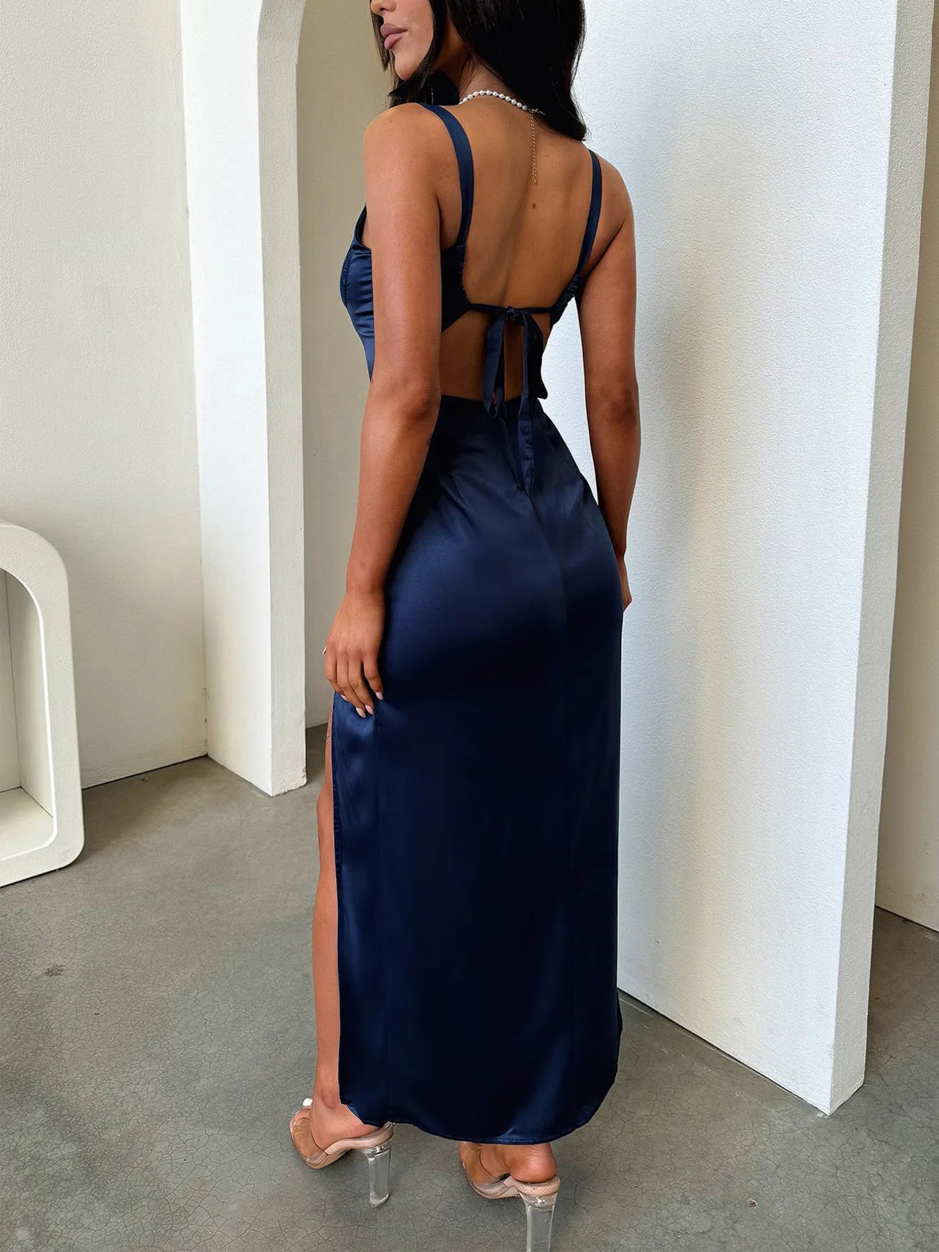 Split Lace Detail Cami Dress - TNT Dress Co.