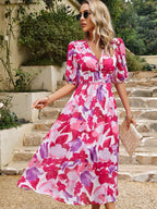 Printed Midi Dress - The Nicole - Tayan Dress Co.