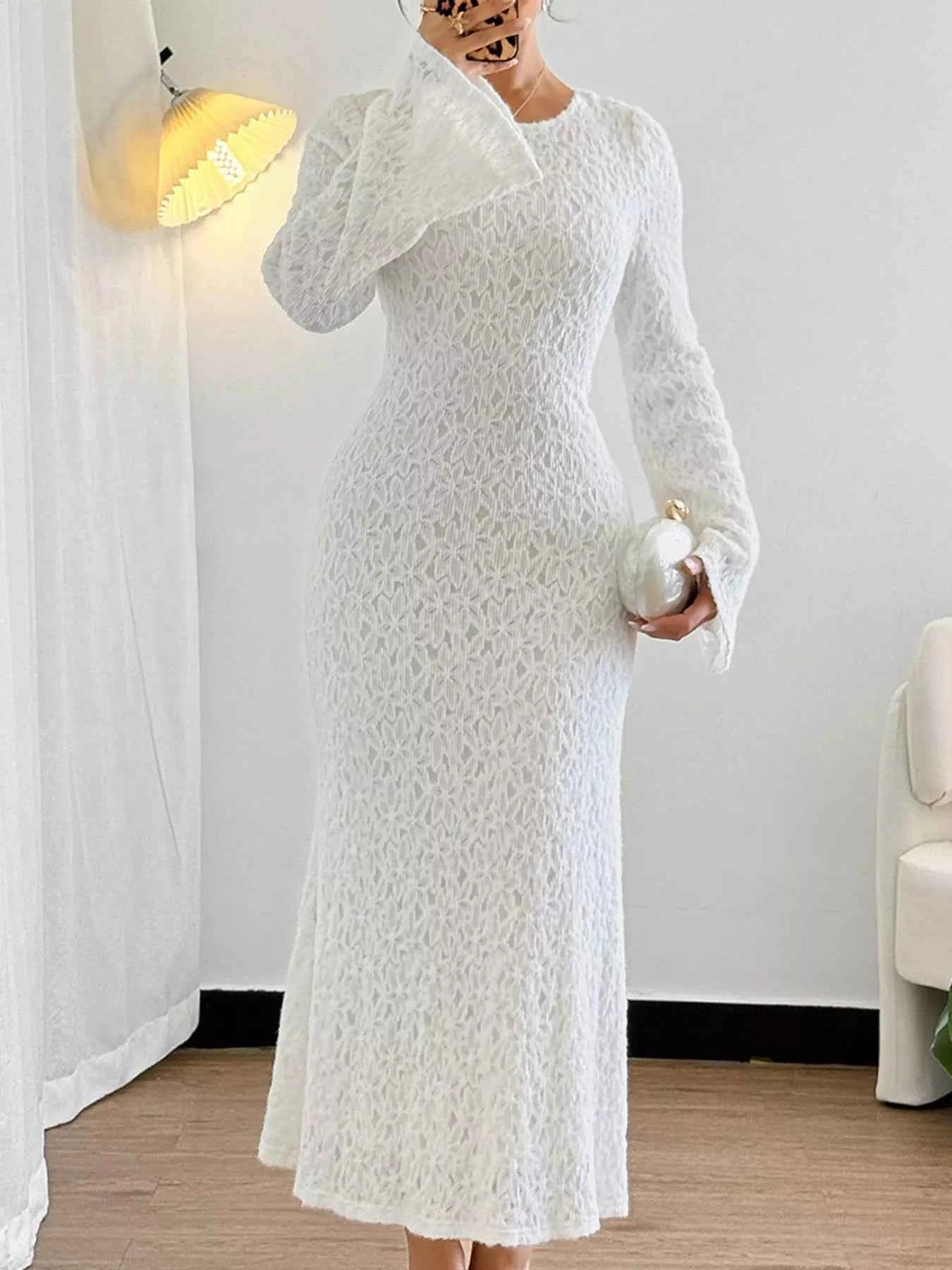 Flare Long Sleeve Dress