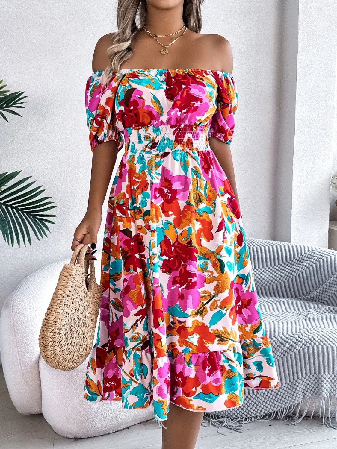 Short Sleeve Midi Dress - The Nicole - Tayan Dress Co.
