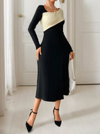 Asymmetrical Long Sleeve Dress - The Nicole - Tayan Dress Co.