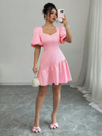 Ruffled Sleeve Mini Dress - The Nicole - Tayan Dress Co.