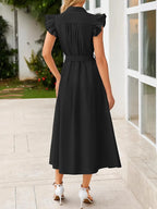 Button Down Midi Dress - The Nicole - Tayan Dress Co.