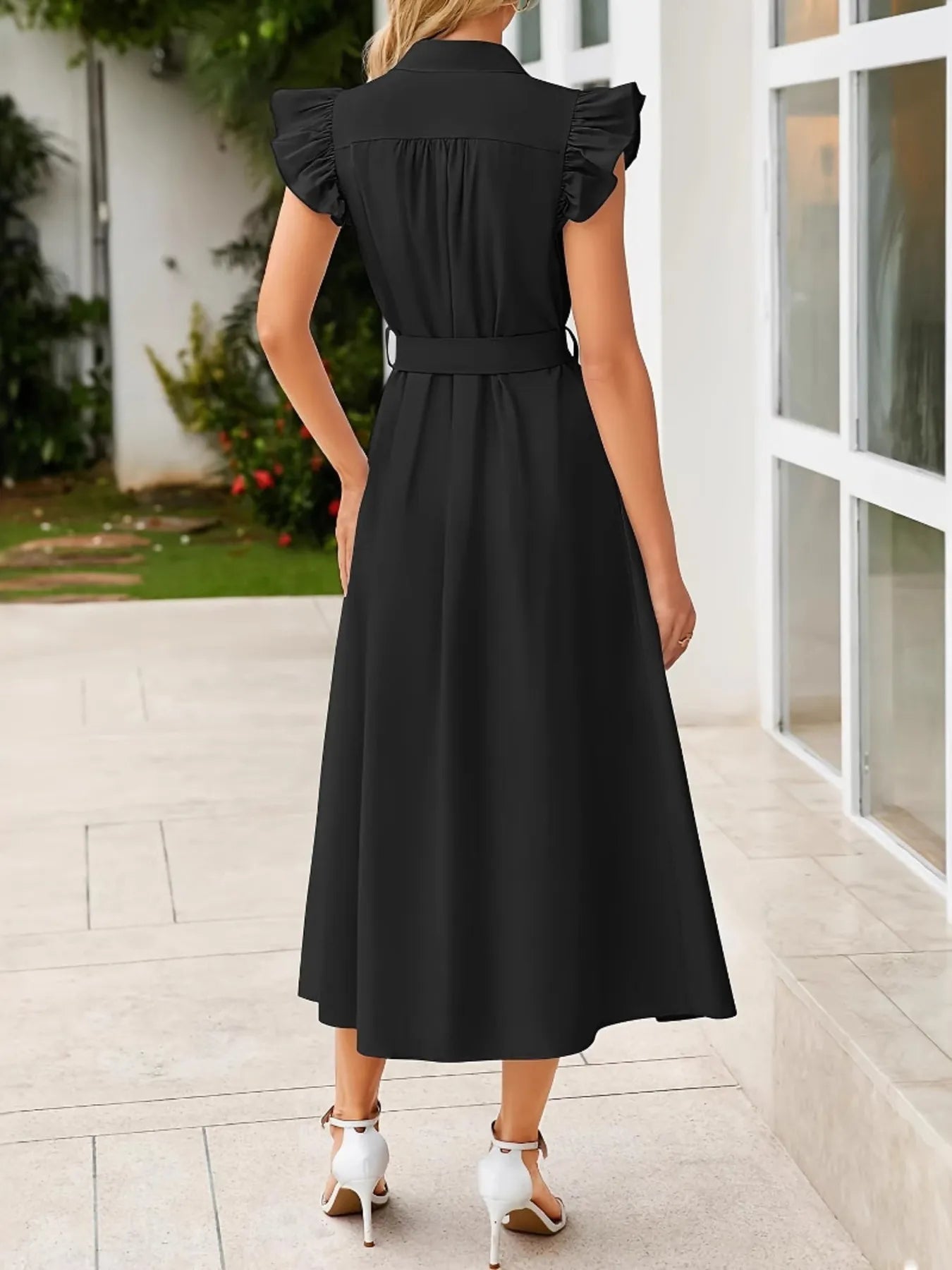 Button Down Midi Dress - The Nicole - Tayan Dress Co.
