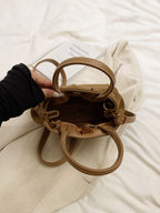 Suede Dual - Use Adjustable Strap Handbag - TNT Dress Co.