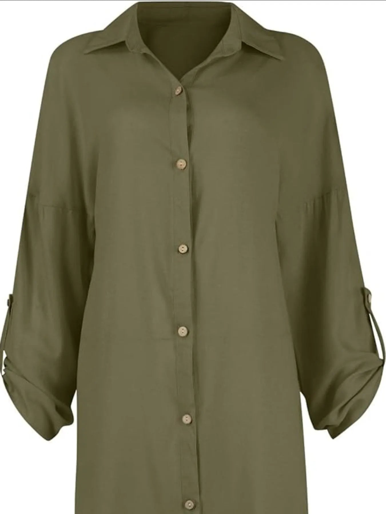 Button Down Long Sleeve Shirt Dress - TNT Dress Co.