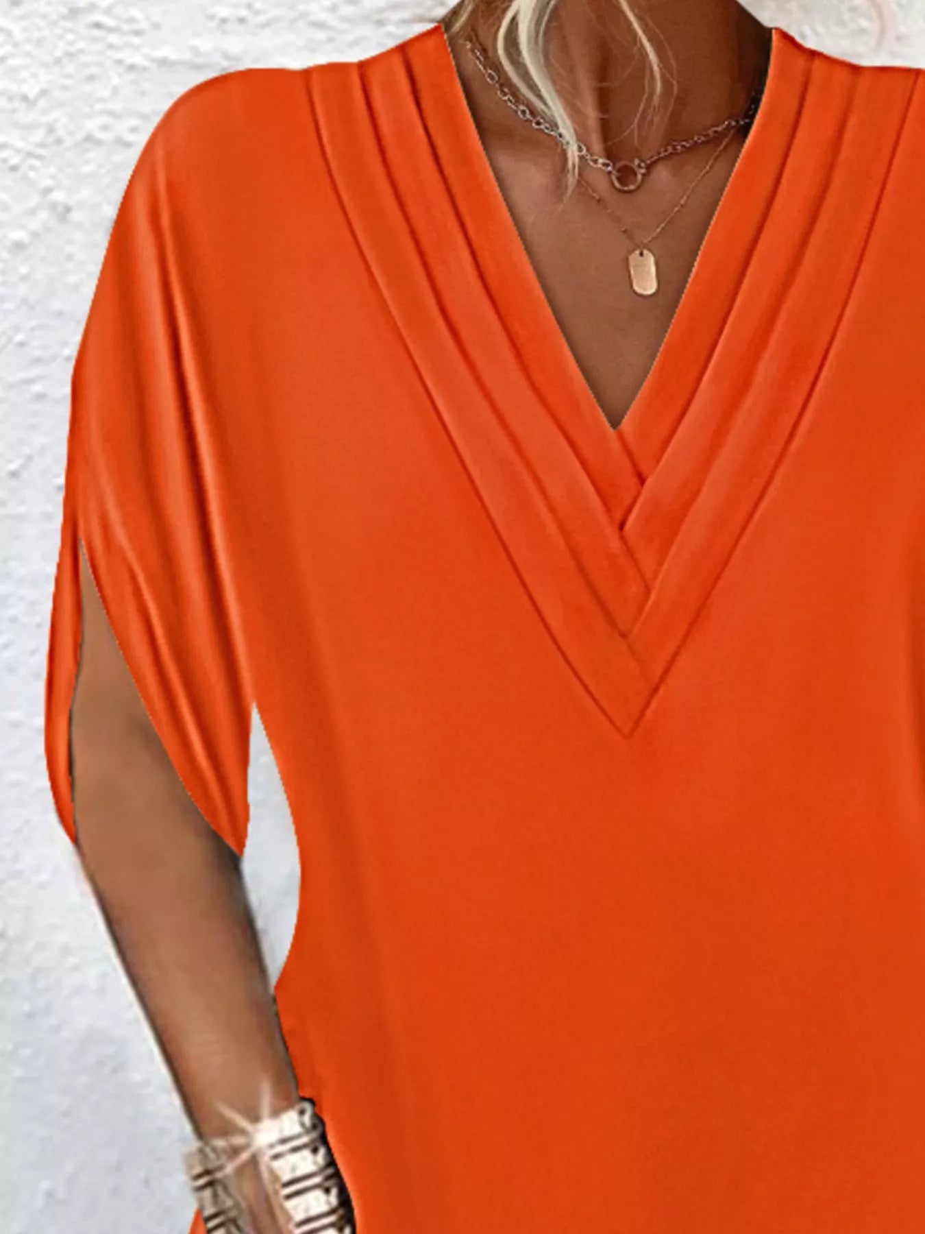 V - Neck Short Sleeve Dress - The Nicole - Tayan Dress Co.